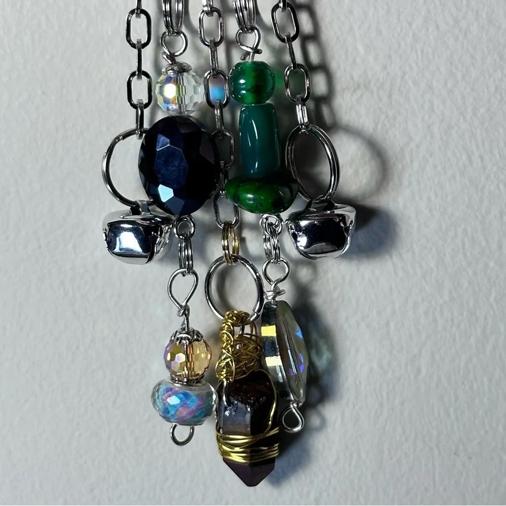 Brooch Pin Hand Crafted | Glass Beaded Artisan Multicolor Wire-Wrapped OOAK
